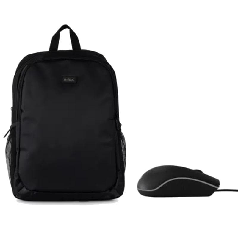 NILOX Mochila 15.6 Basic + ratn usb 1000dpi