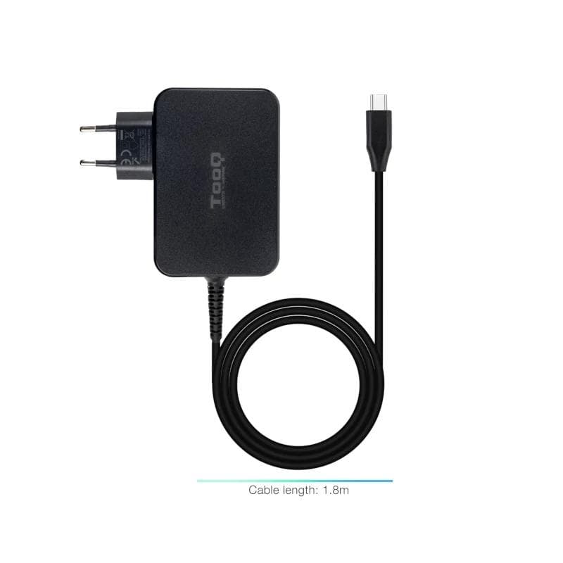 Tooq Cargador portátil GAN USB-C PD 100 W Negro