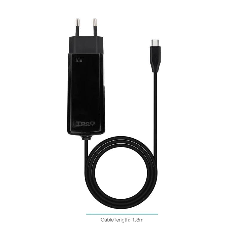 Tooq Cargador portátil GAN USB-C PD 65 W Cbico