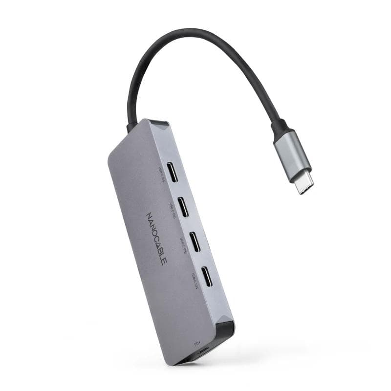 Nanocable HUB USB-C / M a 4xUSB-C / H + USB-C PD 100 W