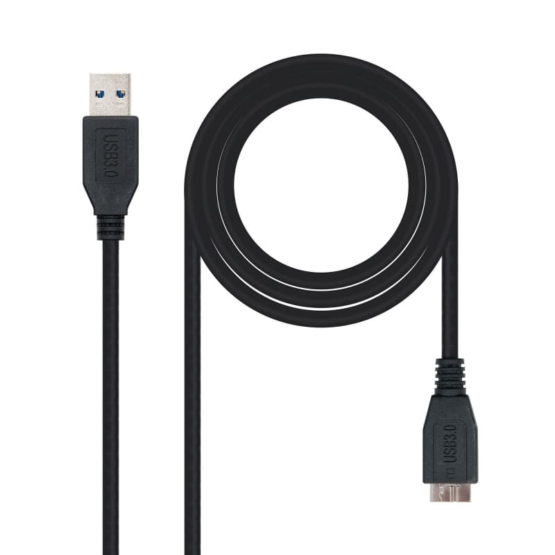 Nanocable Cable USB 3.0 Tipo A / macho-MicroUsb / B 1m