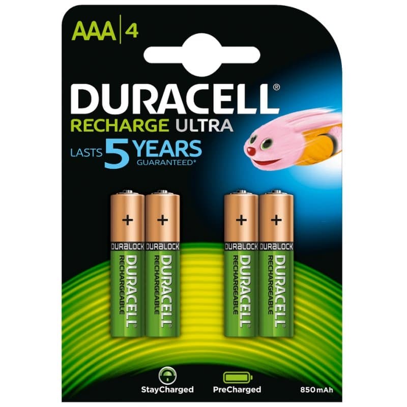 Duracell Pila Recargable HR03 AAA 900 mAh Blister*4