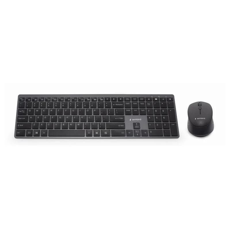 Gembird Kit Teclado+Ratn Inalmbr. Pro Slim Negro