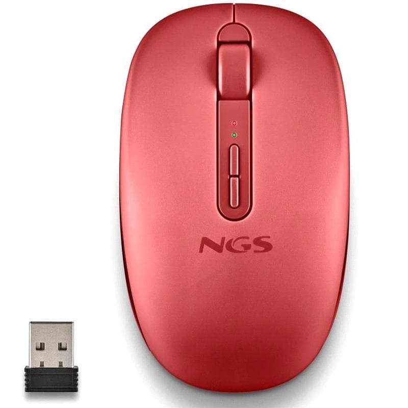 NGS Ratn Inalámbrico 2.4 GHz Dual BT FOGDUAL RED