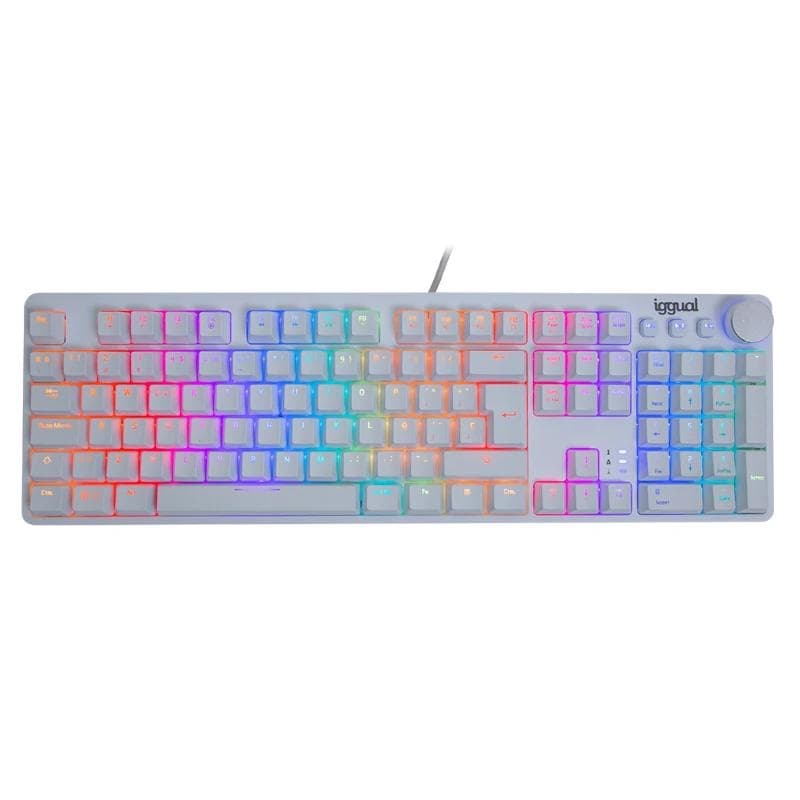 iggual Teclado gaming mecnico PEARL RGB blanco
