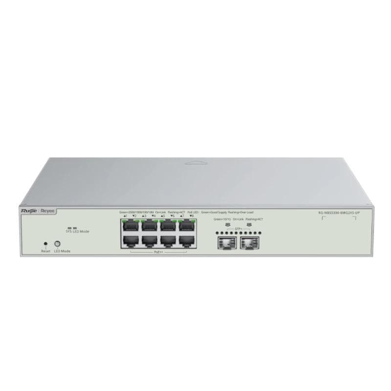 Reyee NBS5300-8MG2XS-UP L3 8xxmG HiPoE 2xSFP+ 370W