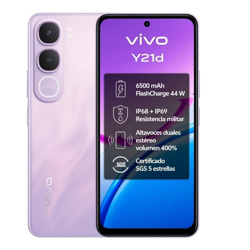 VIVO Y21d 4 GB(+4) 128 GB 6.68" IP69 Lavanda Purple