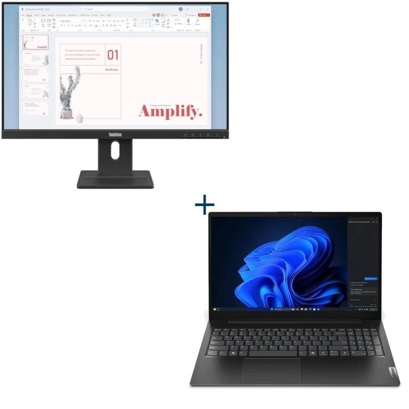 Lenovo V15 i3 8 GB 512 W11 15"+monitor 24"